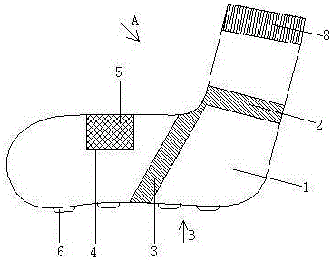 護(hù)踝防滑運(yùn)動(dòng)襪的制作方法附圖