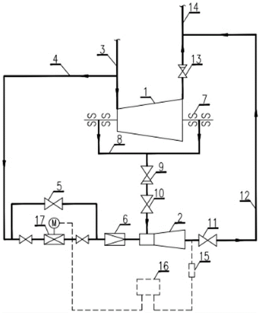 一種新型火電廠小汽輪機(jī)軸封抽汽系統(tǒng)的制作方法附圖