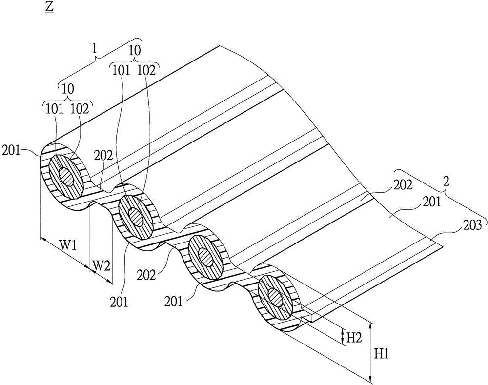 傳輸用扁平電纜的制作方法附圖